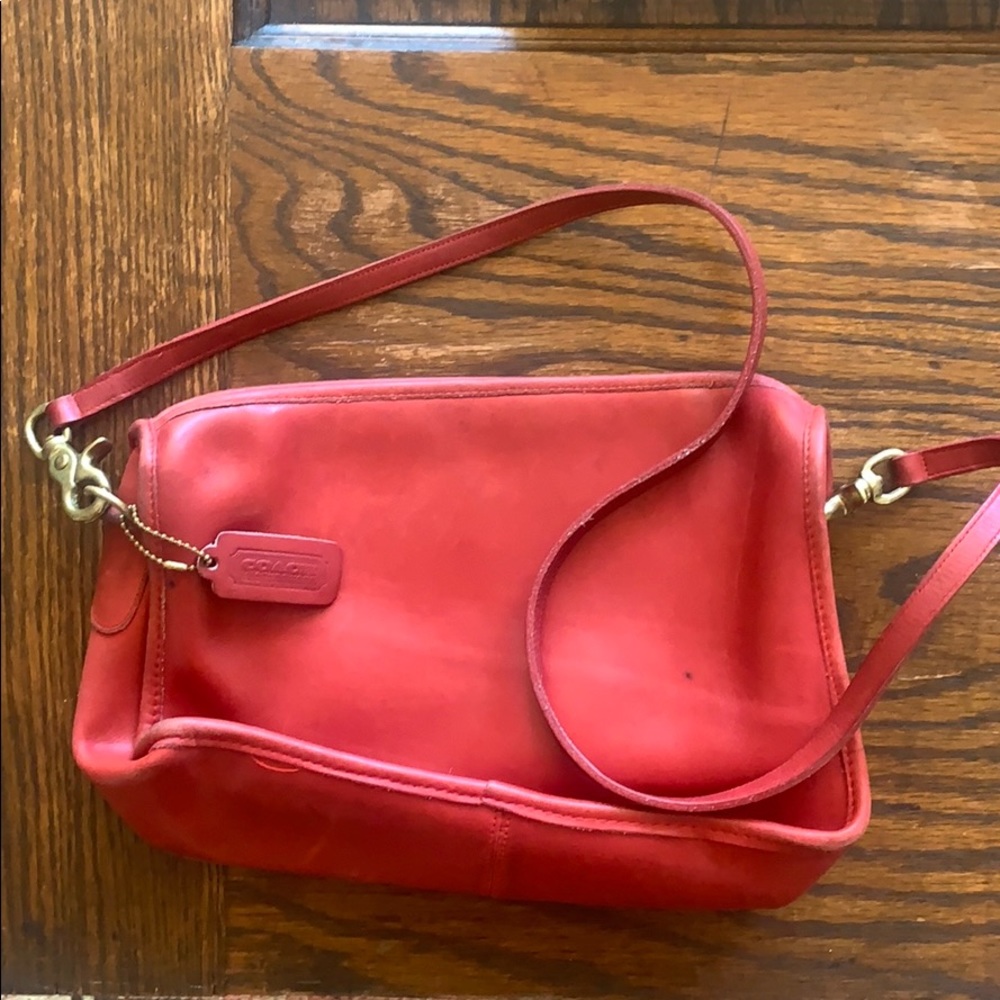Vintage Red Coach Bag